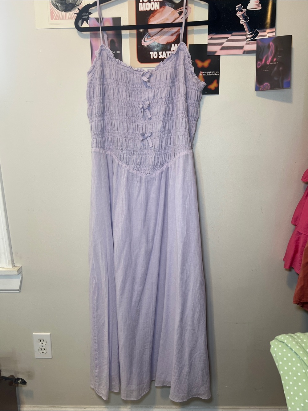 American Eagle NWT Purple Maxi Dress w Bows
